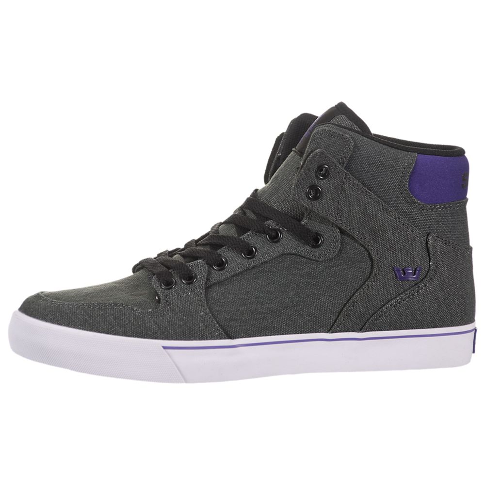 Baskets Montantes Supra Vaider Grise Violette Grey/Black/Purple-White Homme | DML-61322422